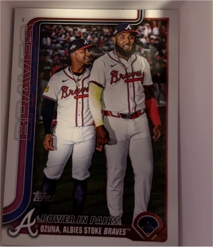 2025 Topps Update #US229 Power In Pairs Marcell Ozuna / Ozzie Albies — front