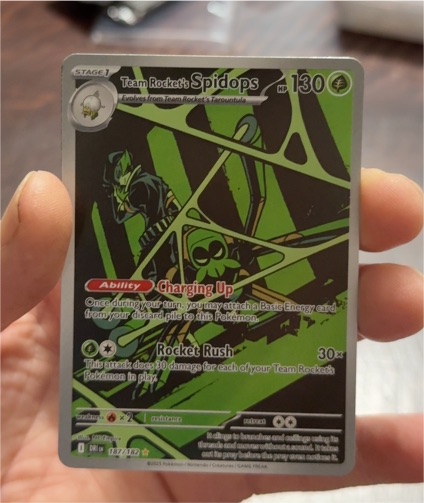 2023 Pokémon SV10: Destined Rivals #187 Team Rocket's Spidops — front