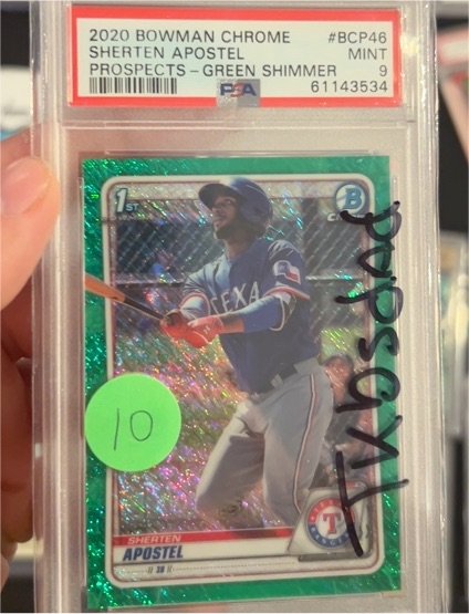 2020 Bowman Chrome #BCP46 Sherten Apostel — front