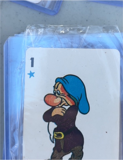 1965 Russell Snow White Card Game #1 Doc — front