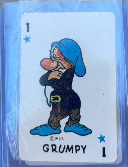 1946 Russell Games Disney Snow White card game 1 Grumpy BXCP34 — front