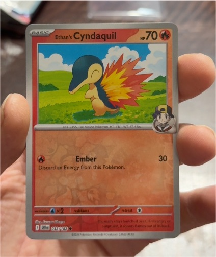 2025 Pokémon SV10: Destined Rivals #32 Ethan's Cyndaquil — front