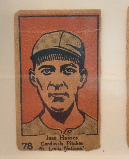1928 W513 #78 Jess Haines — front