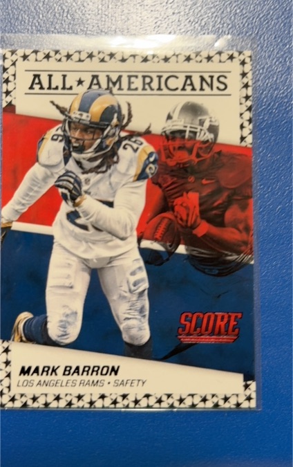 2016 Score All Americans #20 Mark Barron — front