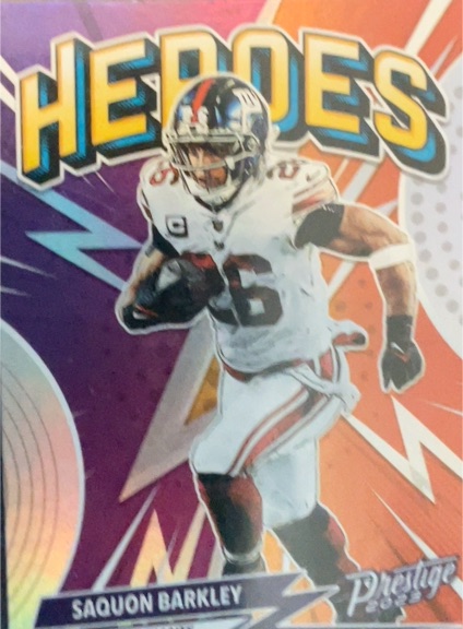 2023 Panini Prestige #H-12 Saquon Barkley Heroes — front