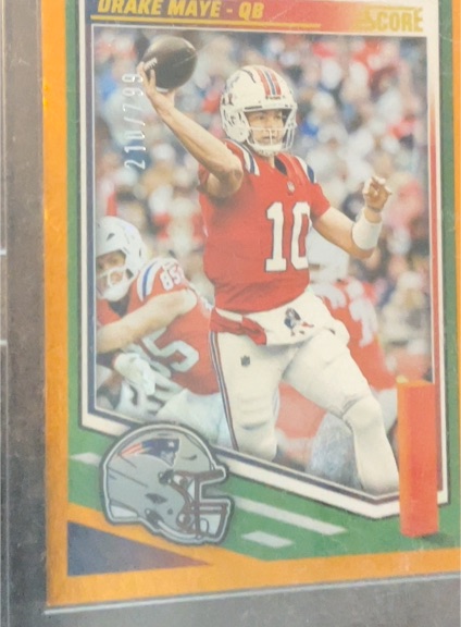 2025 Panini Score #27 Drake Maye — front