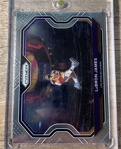 2020-21 Panini Prizm #1 LeBron James Kobe Tribute Dunk — front