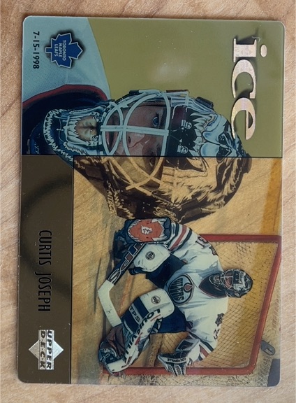1998-99 Upper Deck Ice McDonald's #18 Curtis Joseph Toronto Maple Leafs — front
