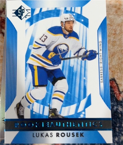2023-24 Upper Deck SP Hockey Rookie Authentics Blue #122 Lukas Rousek — front