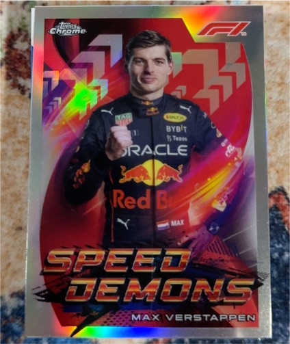 2022 Topps Chrome Formula 1 #SD-MV Max Verstappen Speed Demons — front