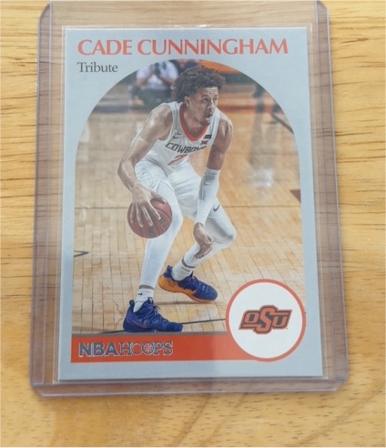 2021 Panini Chronicles Draft Picks NBA Hoops Tribute #51 Cade Cunningham — front