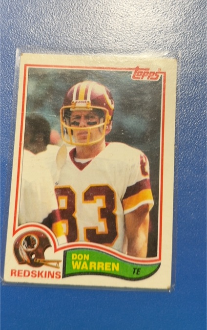 1982 Topps #523 Don Warren Washington Redskins — front