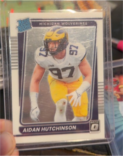 2022 Panini Chronicles Draft Picks Donruss Optic Rated Rookie #1 Aidan Hutchinson — front