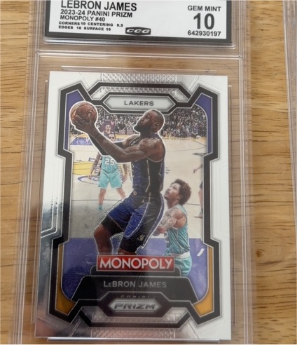 2023-24 Panini Prizm Monopoly #40 LeBron James — front
