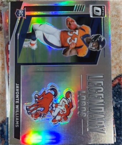 2021 Panini Donruss Optic #LL-6 Javonte Williams Legendary Logos — front