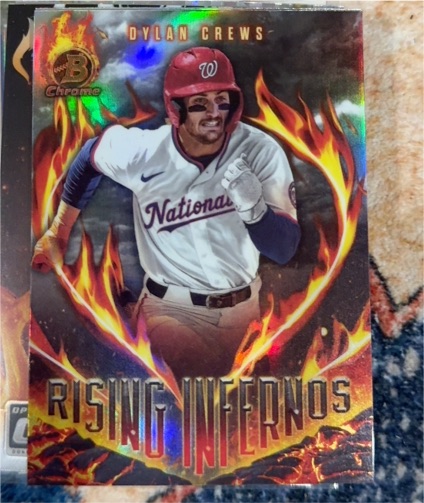2024 Bowman Chrome #RI-11 Dylan Crews Rising Infernos — front
