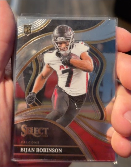 2023 Panini Select #296 Bijan Robinson Rookie Club Level Atlanta Falcons — front