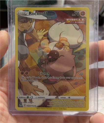 2022 Pokémon Sword & Shield Silver Tempest Trainer Gallery #TG07/TG30 Rockruff — front