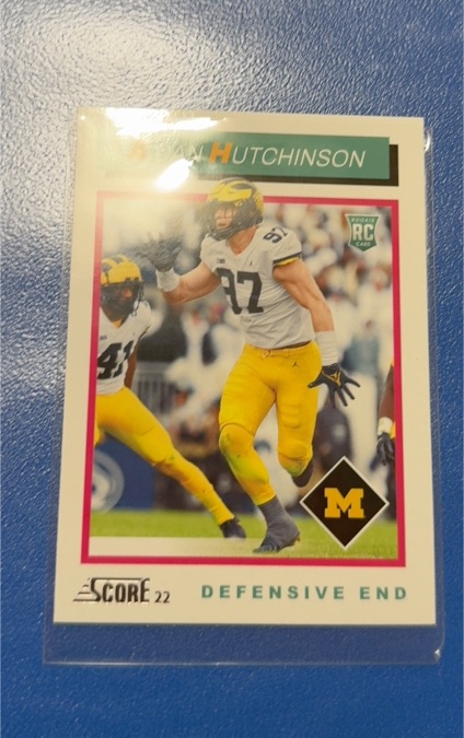 2022 Score 1992 Throwback Rookie #TB6 Aidan Hutchinson — front