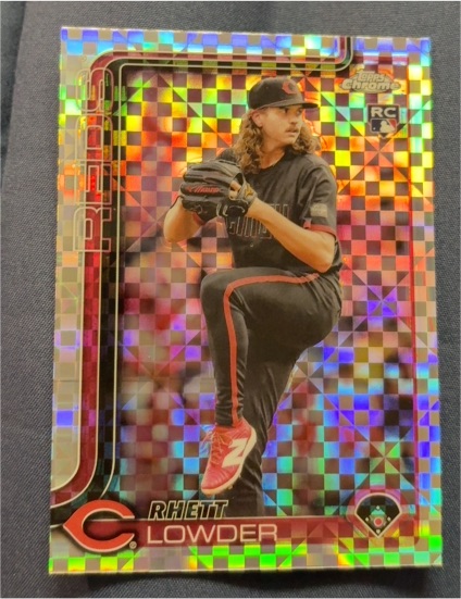 2025 Topps Chrome #147 Rhett Lowder X-Fractor — front