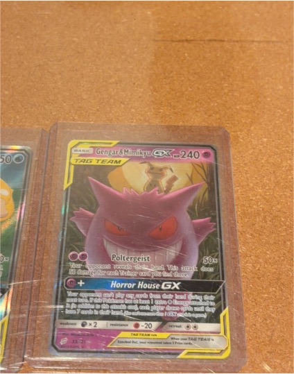 2019 Pokemon Sun & Moon Team Up #53 Gengar & Mimikyu GX — front