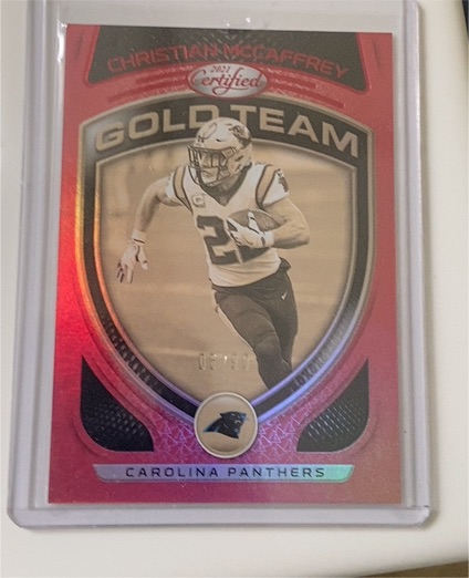 2021 Panini Certified #GT-9 Christian McCaffrey Gold Team — front