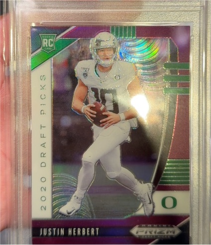 2020 Panini Prizm Draft Picks #102 Justin Herbert — front