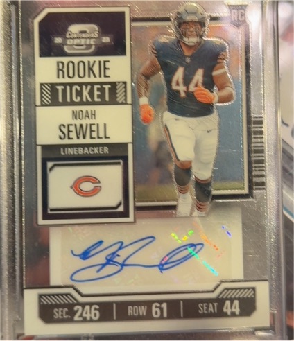 2023 Panini Contenders Optic Rookie Ticket Autographs Noah Sewell #191 — front