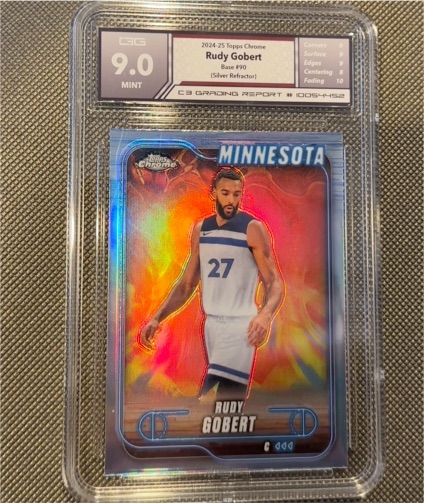 2024-25 Topps Chrome #90 Rudy Gobert — front