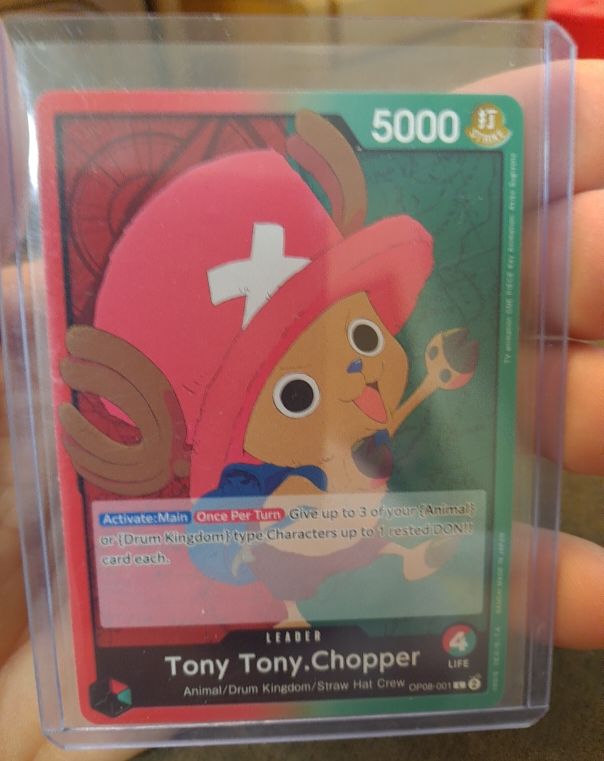 One Piece TCG Two Legends OP08-001 Tony Tony Chopper Leader — front