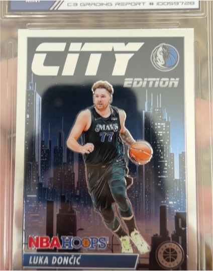 2023-24 Panini NBA Hoops Premium Stock #23 Luka Dončić City Edition — front