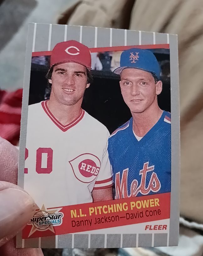 1989 Fleer #636 Danny Jackson / David Cone — front