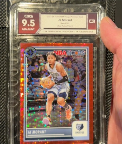 2023-24 Panini NBA Hoops Premium Stock #102 Ja Morant — front