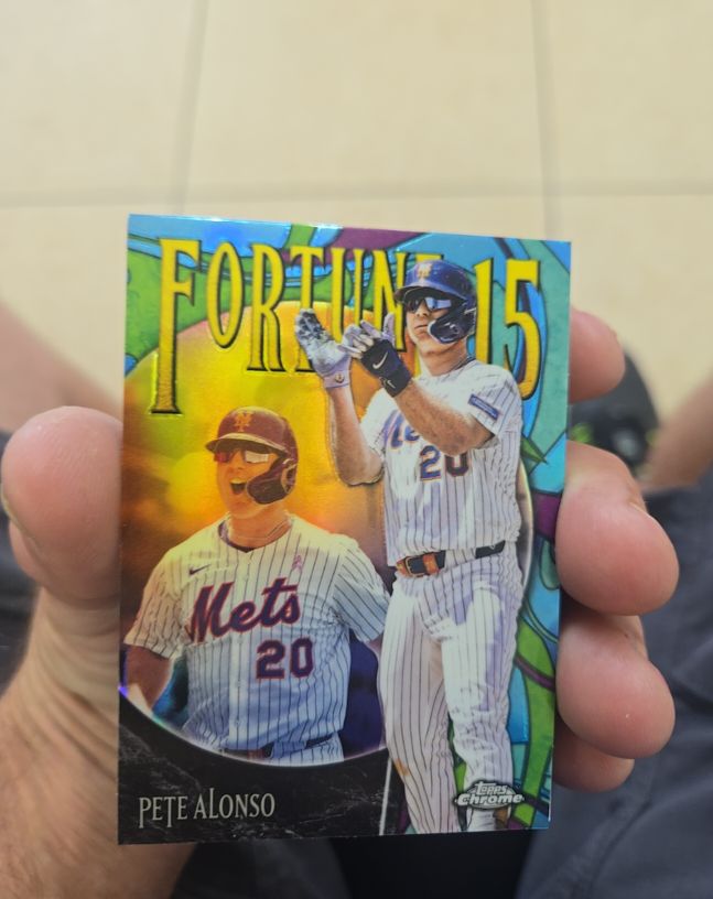 2025 Topps Chrome Update Series - Fortune 15 Pete Alonso #F15-9 — front