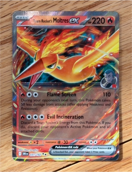 2025 Pokémon #031 Team Rocket's Moltres ex — front