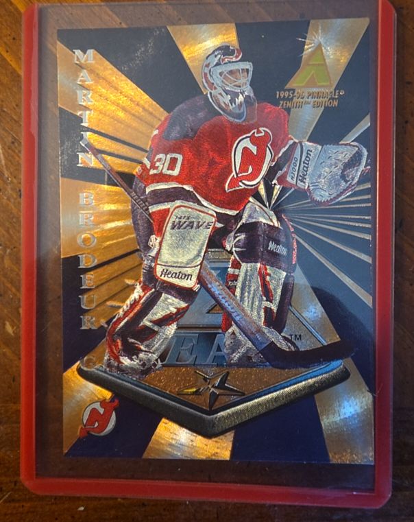1995-96 Pinnacle Zenith Z Team #2 Martin Brodeur — front