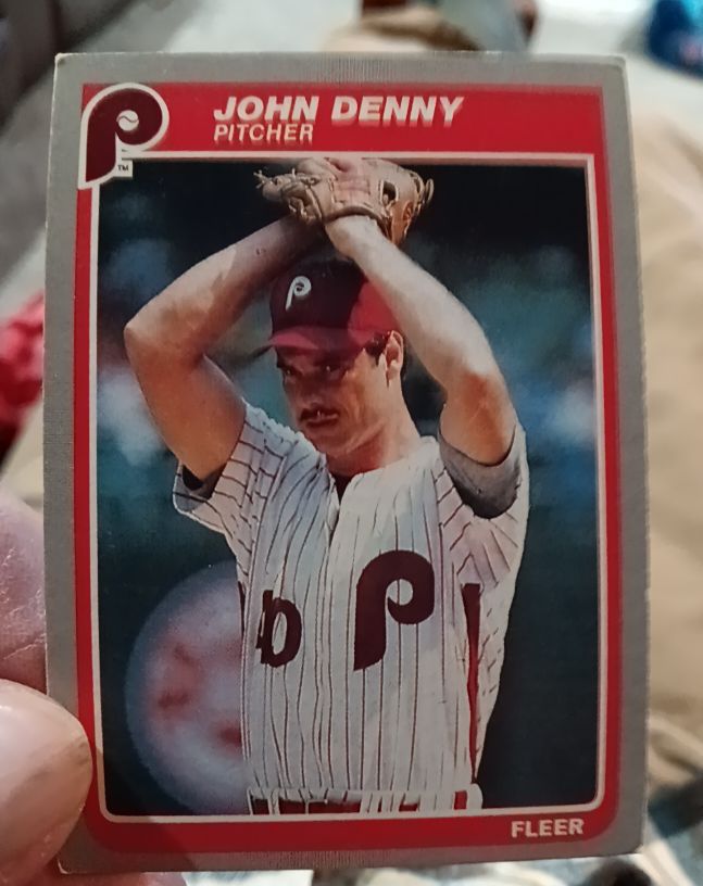 1985 Fleer #249 John Denny — front