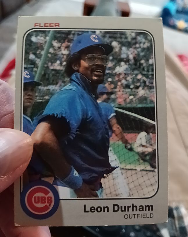 1983 Fleer #495 Leon Durham — front
