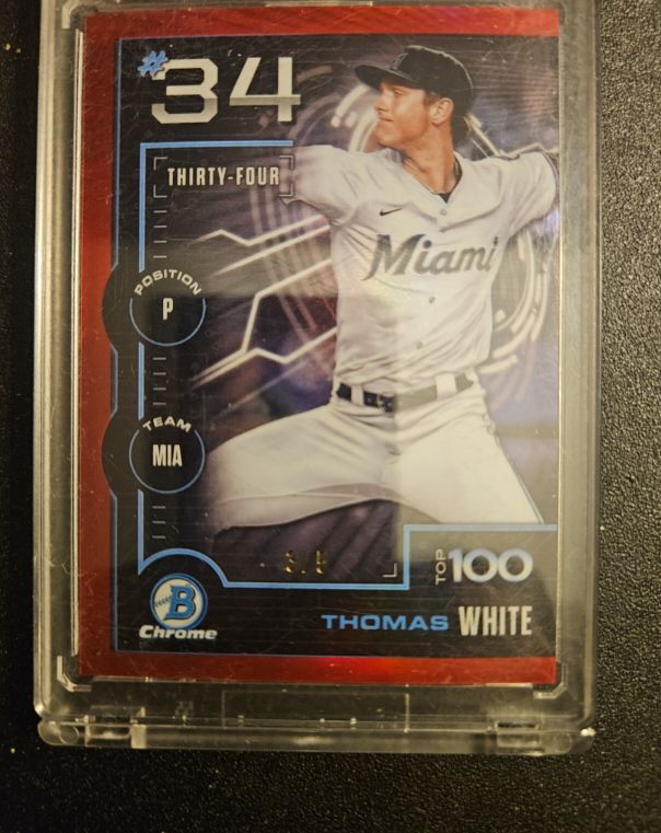 2025 Bowman Chrome #BTP-34 Thomas White — front