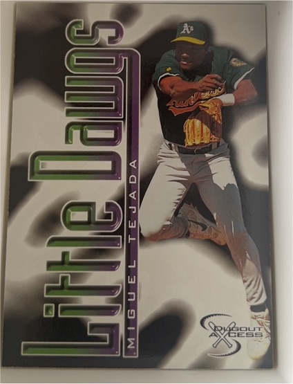 1998 SkyBox Dugout Axcess #98 Miguel Tejada — front