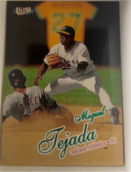 1998 Ultra #27 Miguel Tejada — front