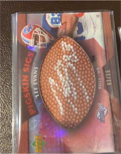 2007 Upper Deck Sweet Spot Pigskin Sigs #D Lee Evans — front