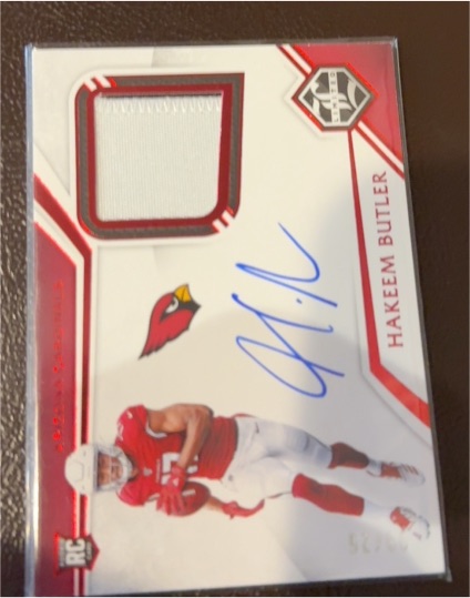 2019 Panini Limited #? Hakeem Butler Rookie Patch Autograph — front