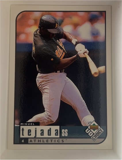 1999 Upper Deck Choice #122 Miguel Tejada — front
