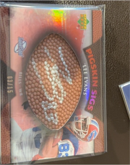 2007 Upper Deck Sweet Spot Pigskin Sigs #03/15 Lee Evans — front