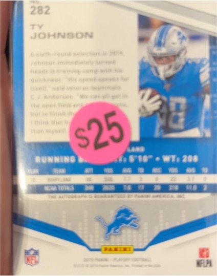 2019 Panini Playoff #282 Ty Johnson — front