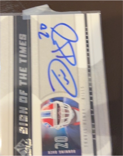 2004 SP Authentic Sign of the Times #SOT-TH Travis Henry — front