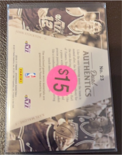 2003 Panini Dual Authentics #23 John Stockton — front