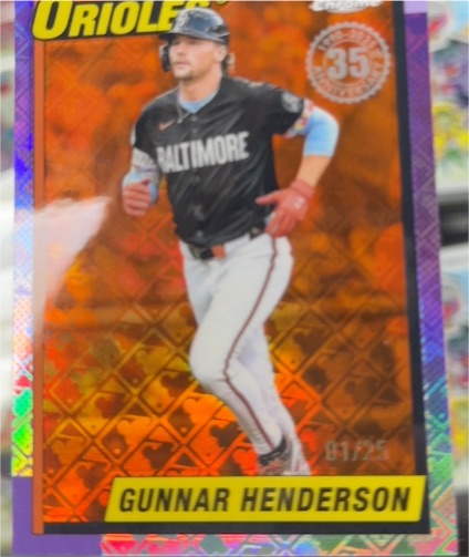 2025 Topps Chrome 1990 35th Anniversary #90CB-3 Gunnar Henderson — front