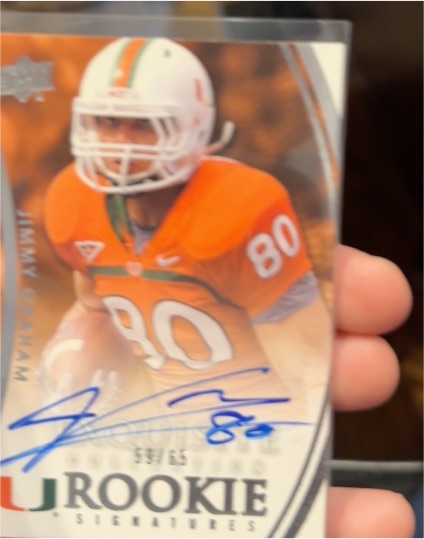 2010 Upper Deck Exquisite Rookie Signature #158 Jimmy Graham — front